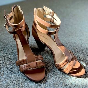Nine West Women’s Light Brown Sandal Heel